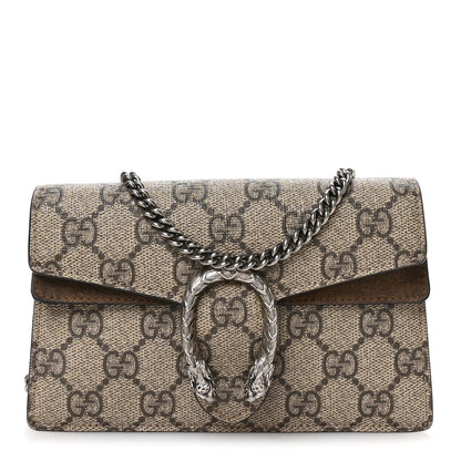 Gucci GG Supreme Monogram Super Mini Dionysus Shoulder Bag Taupe 1 of 9