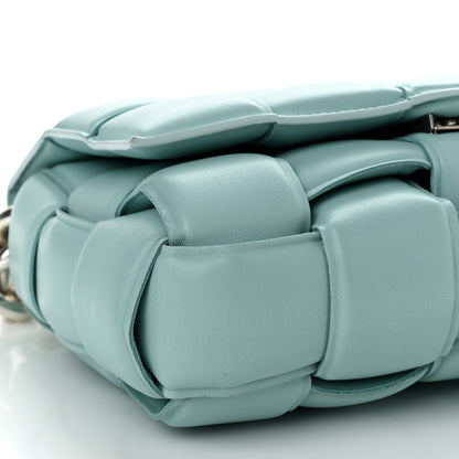 Bottega Veneta Lambskin Maxi Intreccio Padded Chain Cassette Crossbody Bag Spearmint 8 of 9