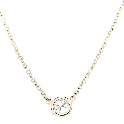 Tiffany 18K Yellow Gold Diamond .25ct Elsa Peretti Diamonds by the Yard Pendant Necklace 4 of 9