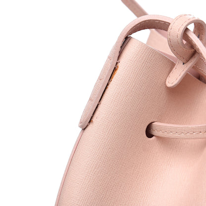 Mansur Gavriel Saffiano Bucket Bag Rosa 9 of 11