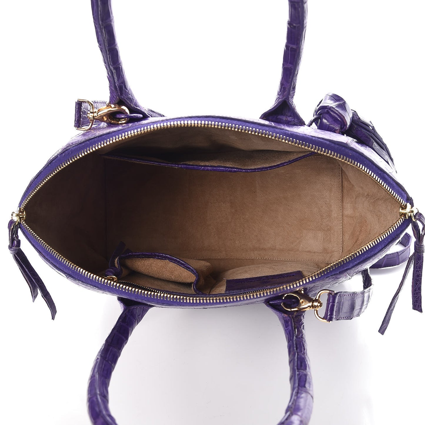 Crocodile Dome Satchel Purple