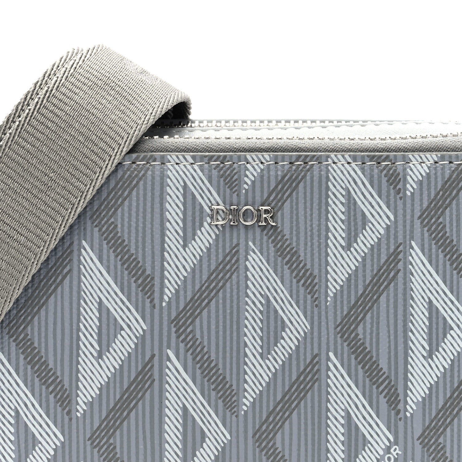 Christian Dior Coated Canvas CD Diamond Messenger Pouch Grey 8 of 10