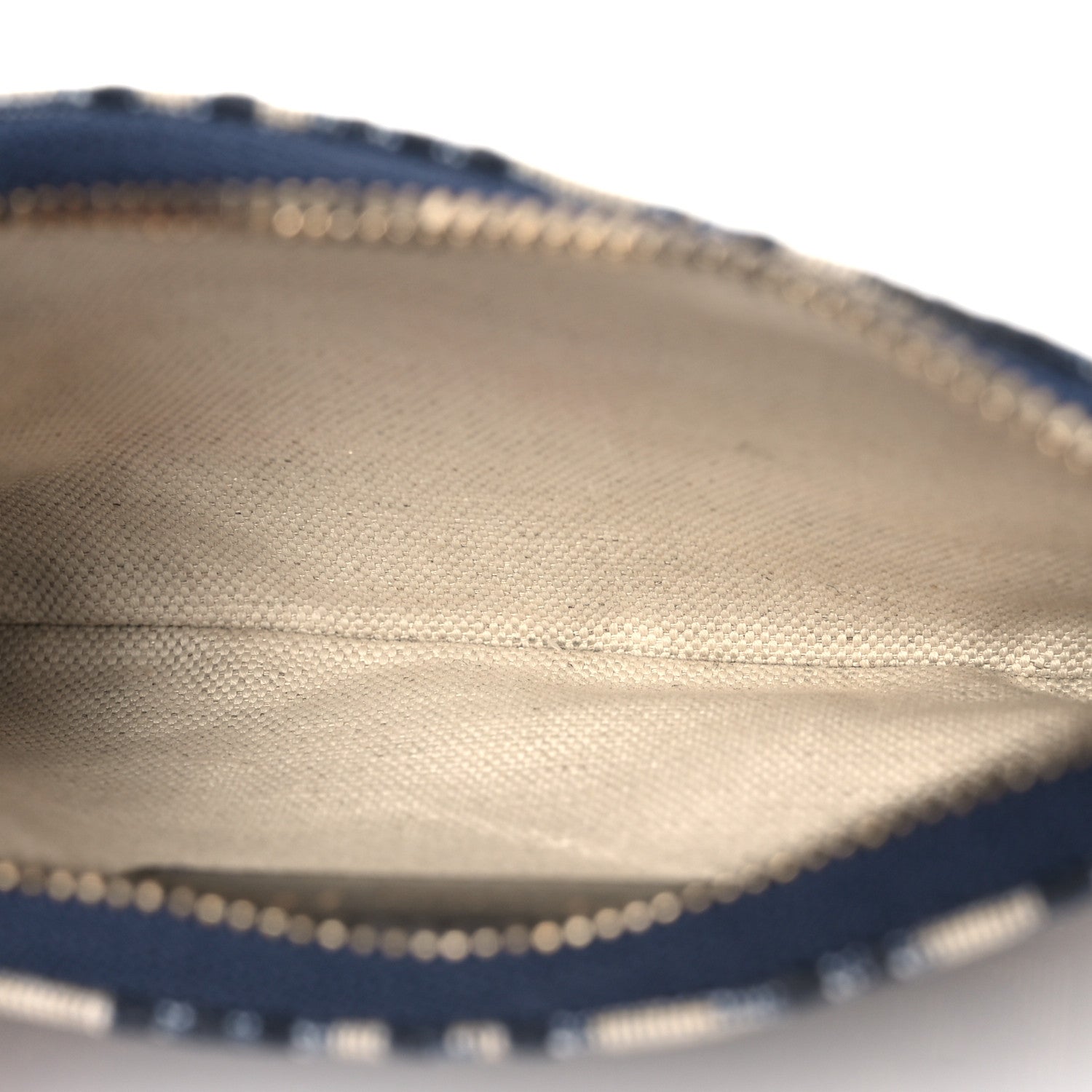 Christian Dior Oblique Zipped Card Holder Blue 5 of 7