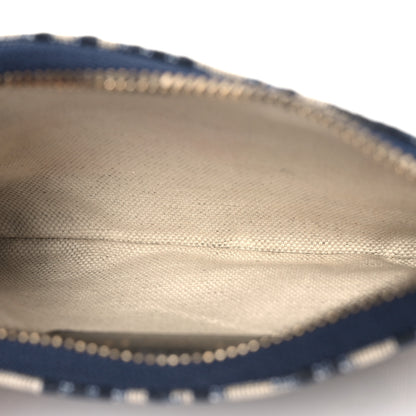 Christian Dior Oblique Zipped Card Holder Blue 5 of 7
