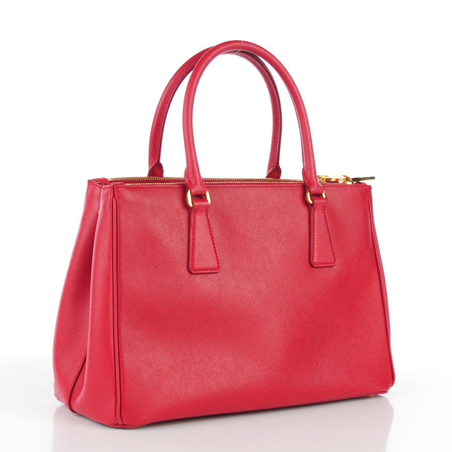 Saffiano Small Galleria Double Zip Tote Fuoco
