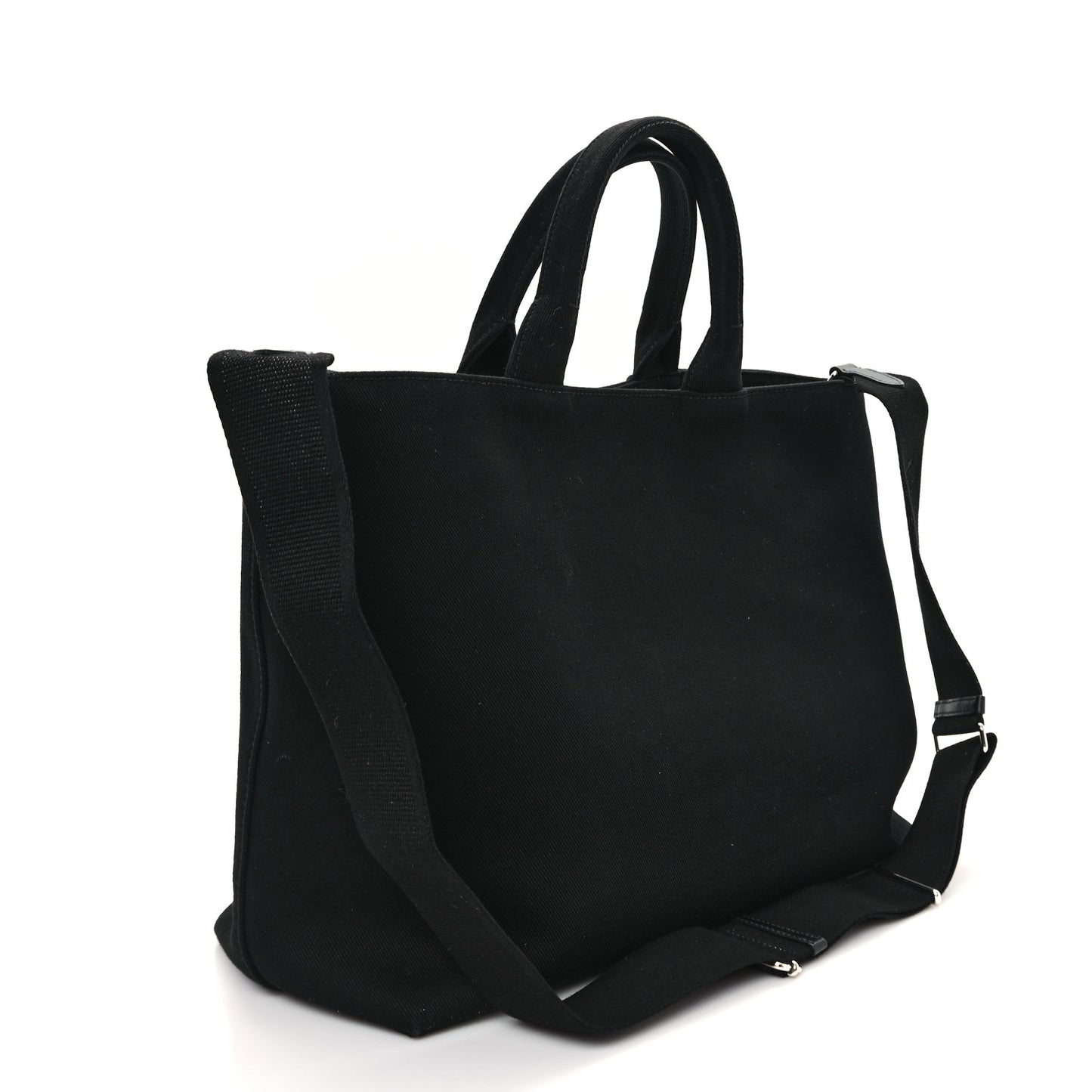 Canvas Embroidered Drill Tote Black
