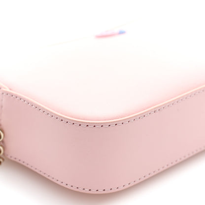 Gucci Dollar Calfskin Enamel Super Mini GG Marmont Chain Shoulder Bag  Light Pink Blue 8 of 9