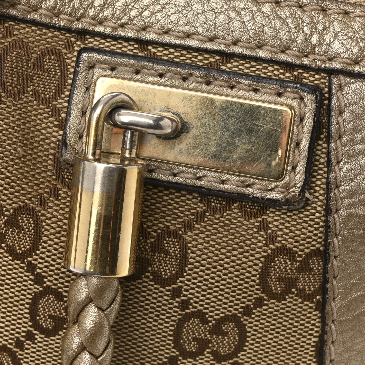 Gucci Monogram Medium Bella Tote Gold 14 of 17
