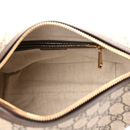 Gucci GG Supreme Monogram Textured Calfskin Web Super Mini Ophidia Shoulder Bag Beige Ebony New Acero 5 of 10
