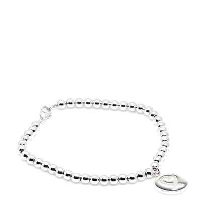 Tiffany Sterling Silver 4mm Paloma Picasso Loving Heart Tag Bead Bracelet 1 of 8