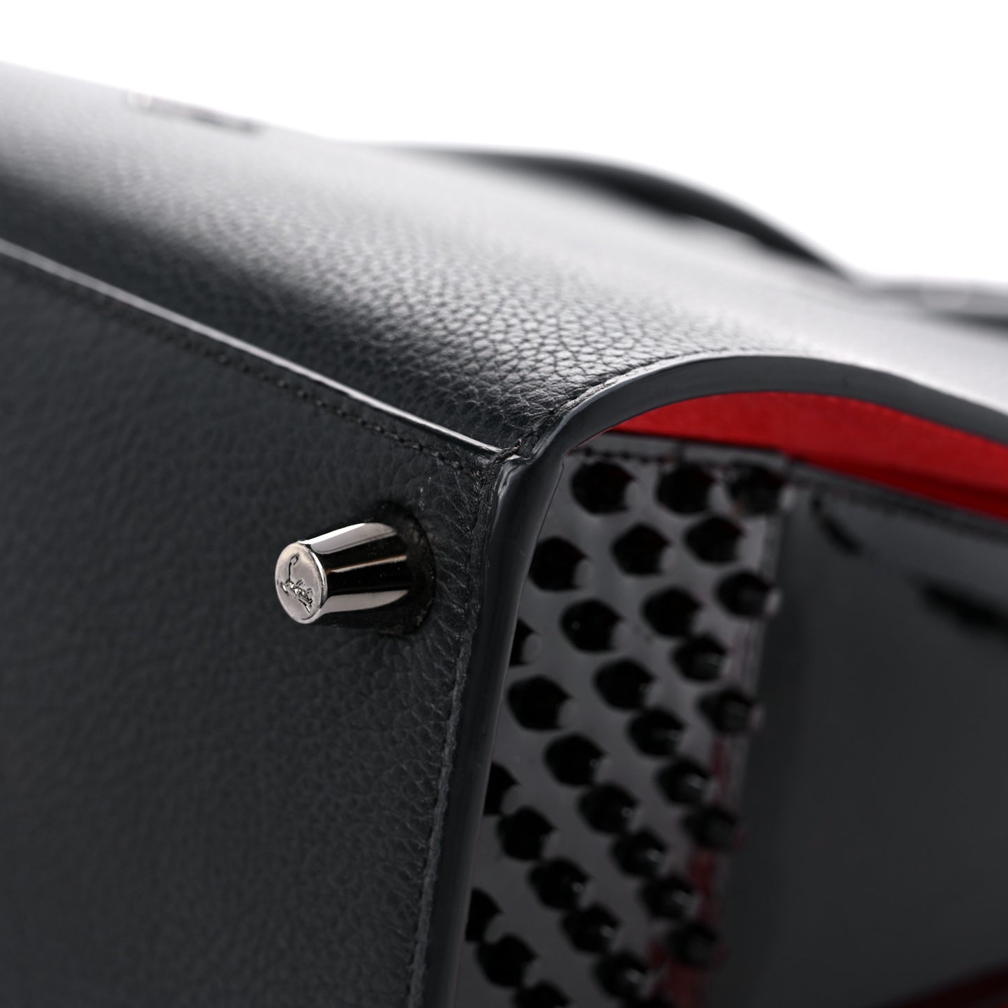 Calfskin Spikes Loubinthesky Medium Paloma Black