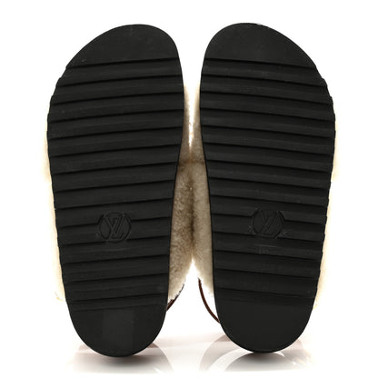 Louis Vuitton Shearling Paseo Flat Comfort Sandal 36.5 Nude 5 of 9