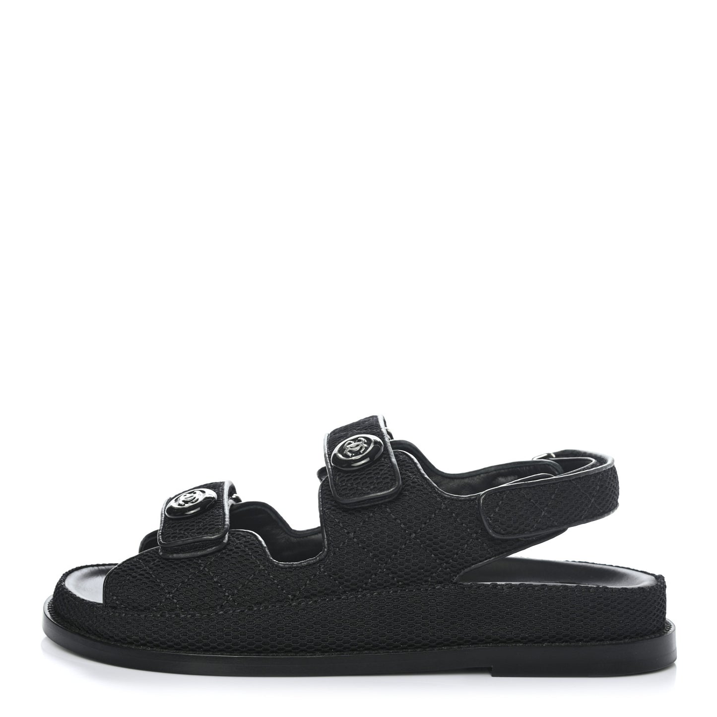 Fabric Velcro Dad Sandals 39 Black
