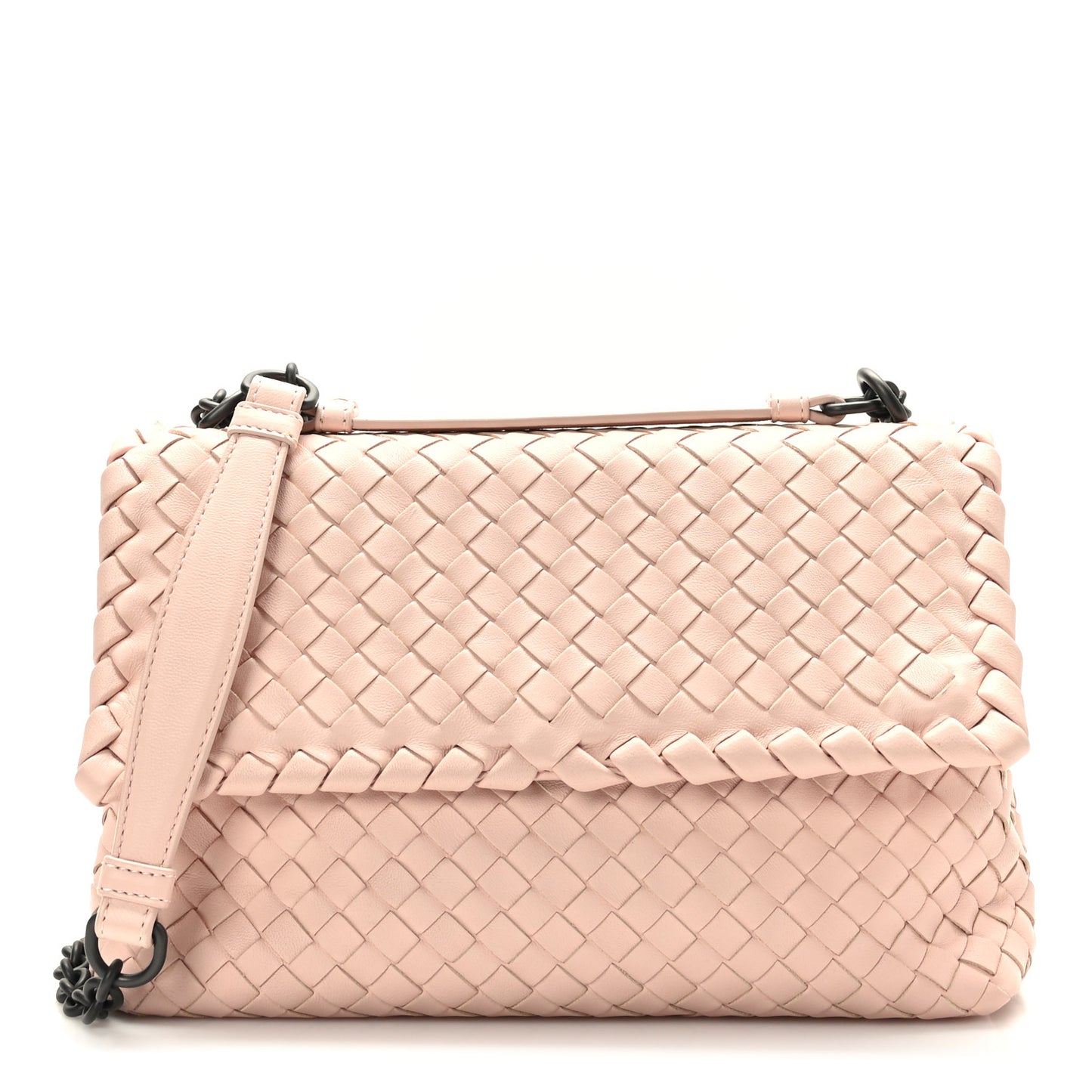 Nappa Intrecciato Small Olimpia Shoulder Bag Petale