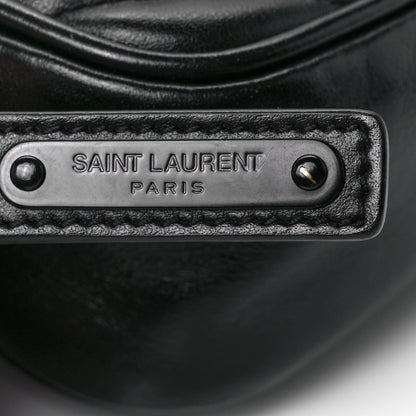 Saint Laurent Calfskin Matelasse Monogram Lou Belt Bag Black 8 of 12