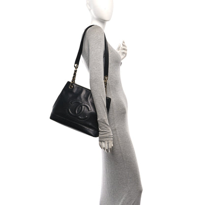 Chanel Caviar Large CC Shoulder Bag Black 2 of 9