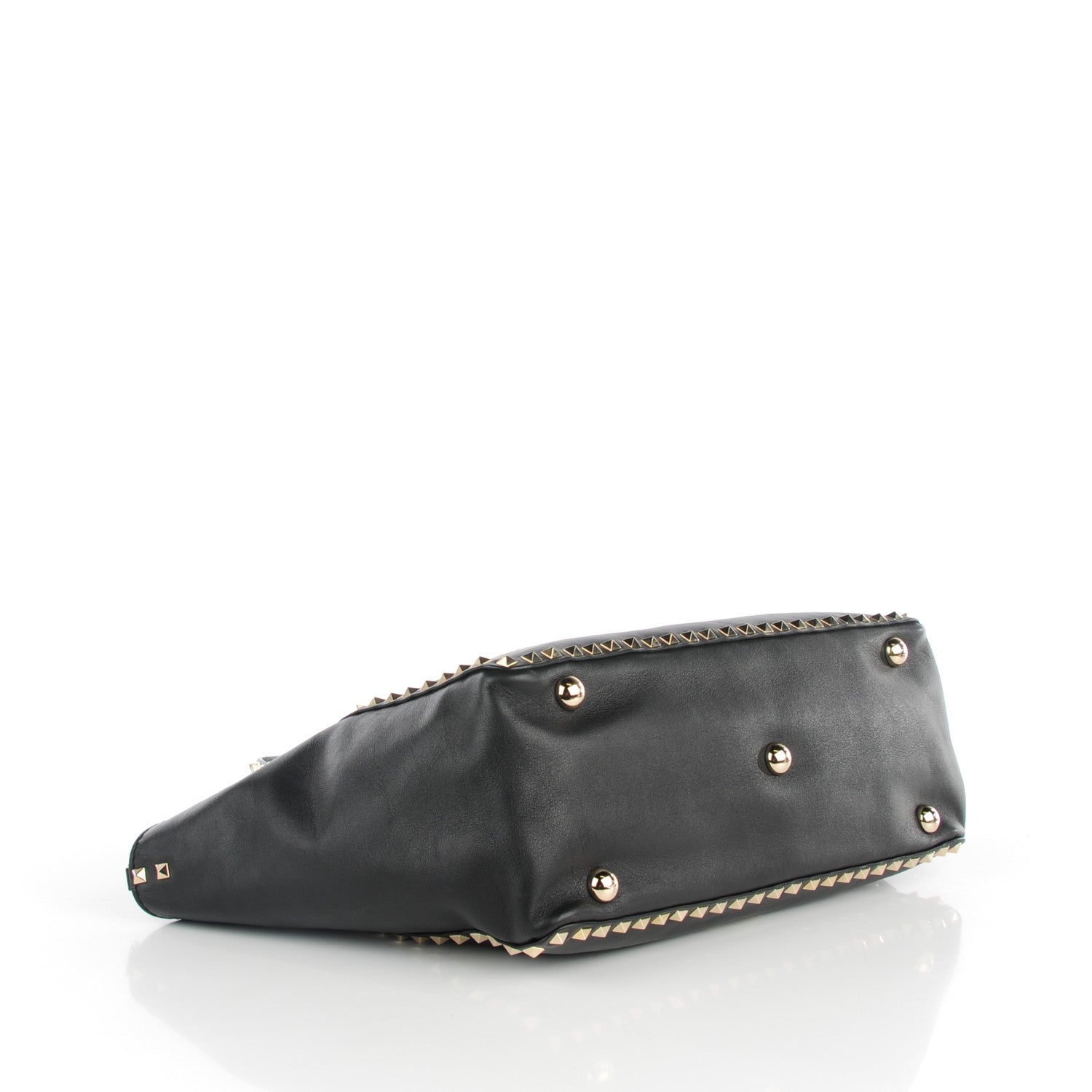 Valentino Garavani Vitello Medium Rockstud Tote Black 4 of 7