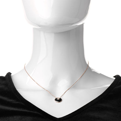 Cartier 18K Pink Gold Diamond Black Onyx XS Amulette de Cartier Pendant Necklace 2 of 5