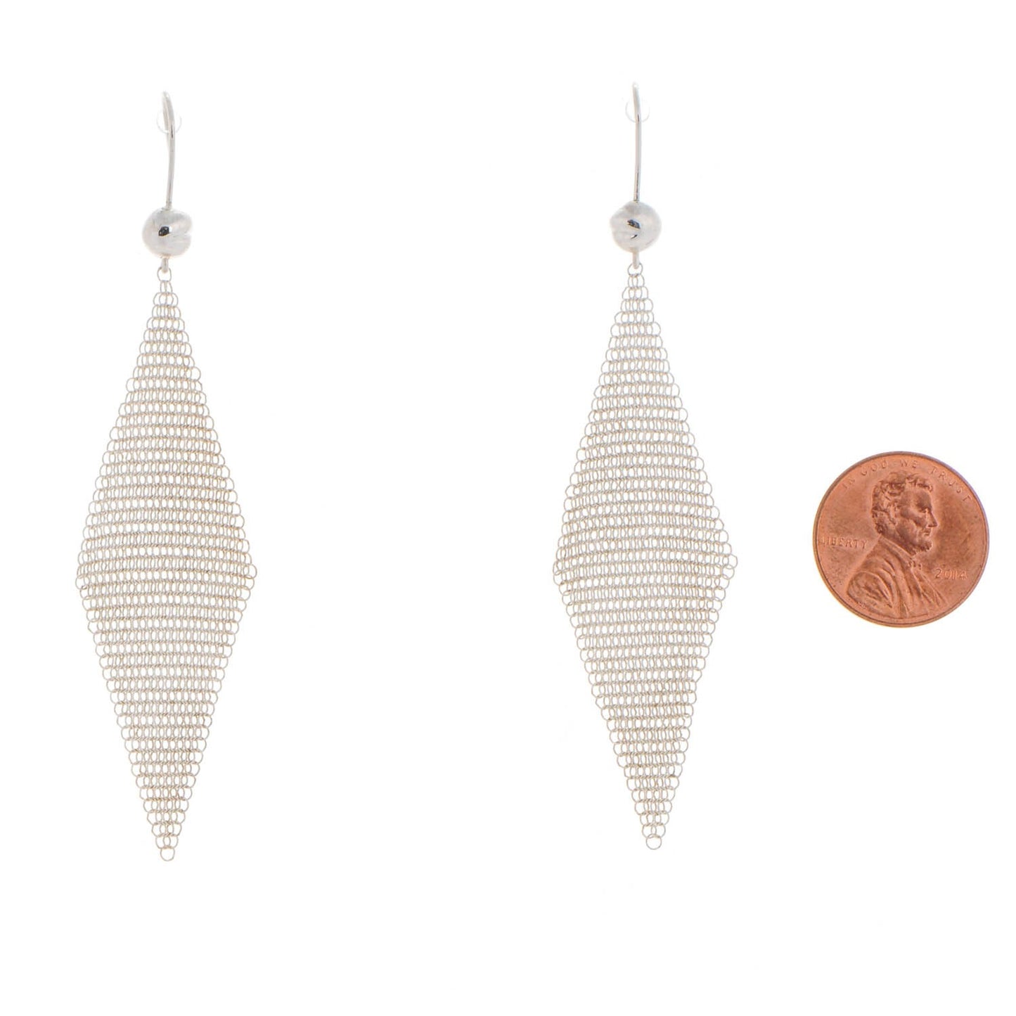 Sterling Silver Small Elsa Peretti Mesh Earrings