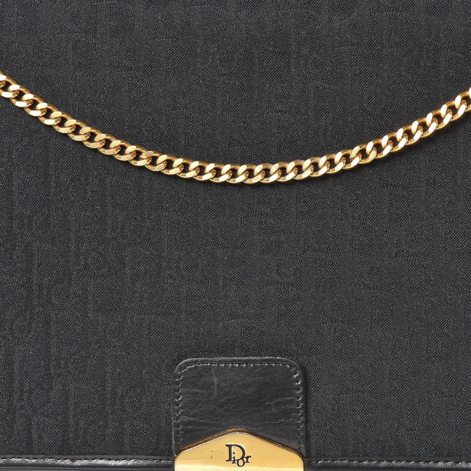 Christian Dior Monogram Chain Flap Black 9 of 9