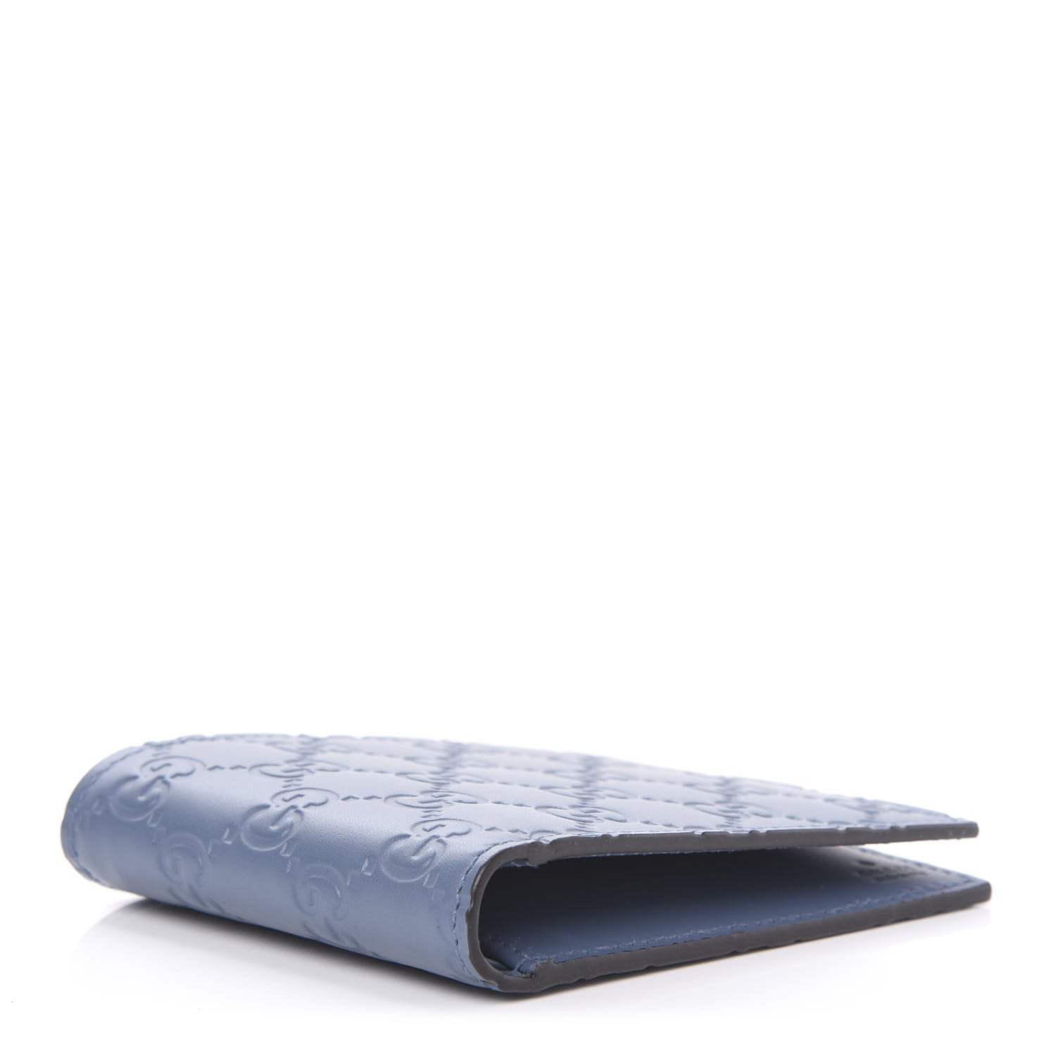 Gucci Guccissima Bi-Fold Wallet Blue 4 of 10