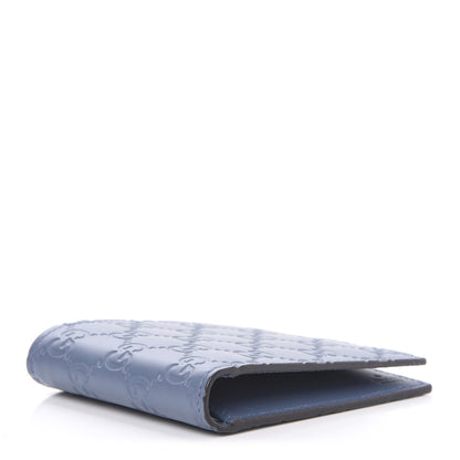 Gucci Guccissima Bi-Fold Wallet Blue 4 of 10