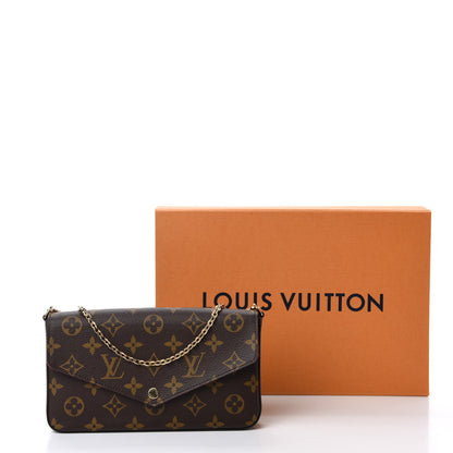 Louis Vuitton Monogram Pochette Felicie Chain Wallet Fuchsia 12 of 12