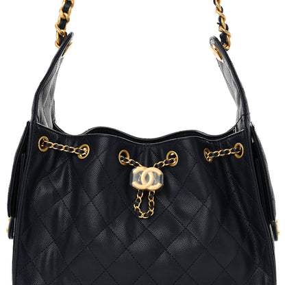 Chanel Caviar Quilted Small Chanel 25 Handbag Dark Navy 8 of 11