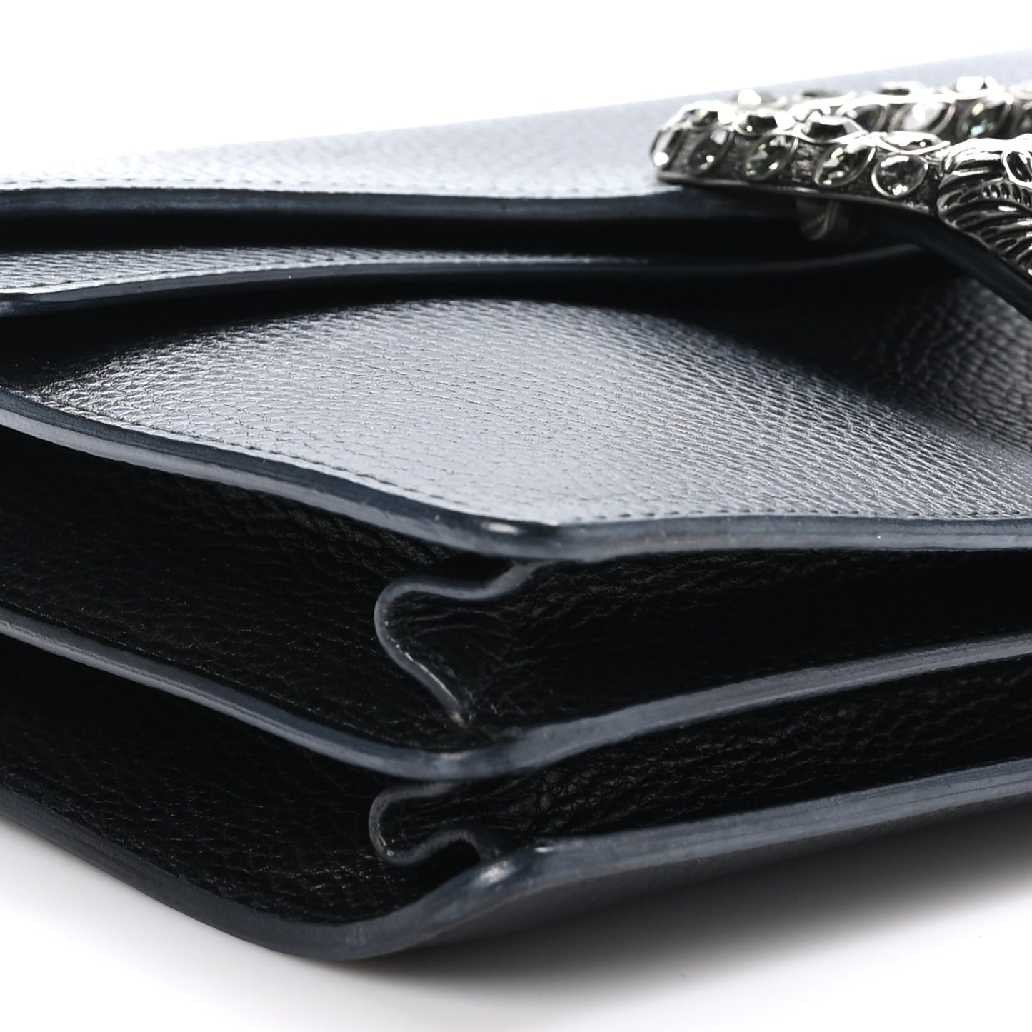 Pebbled Calfskin Small Dionysus Shoulder Bag Black