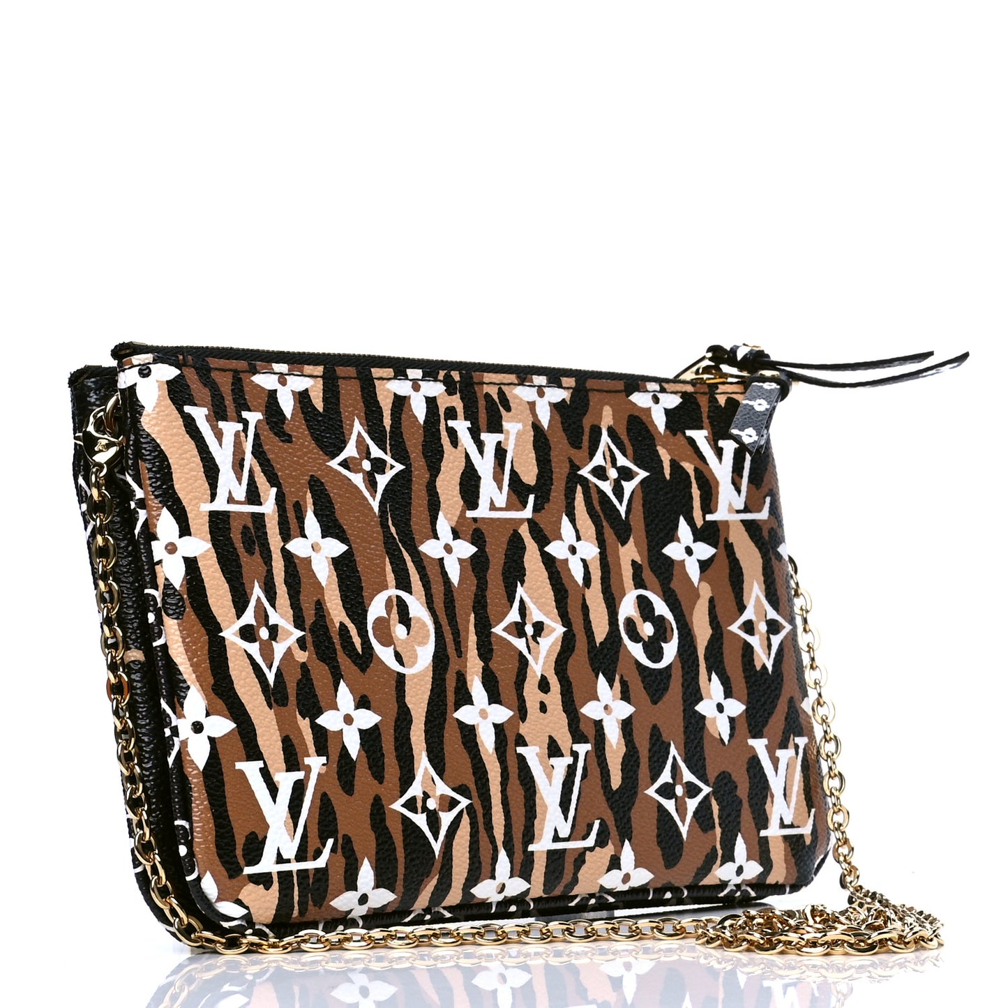 Monogram Giant Jungle Pochette Double Zip Black