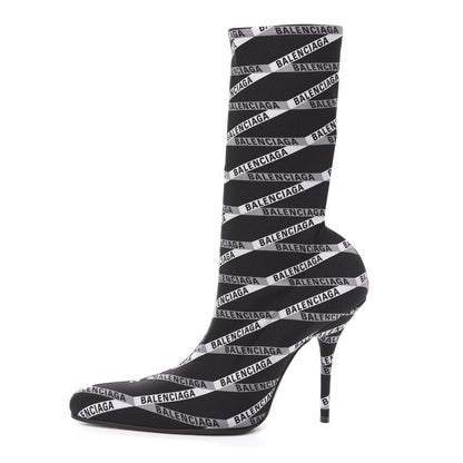 Balenciaga Spandex Losange Monogram 110mm Booties 40 Gris Black 1 of 7
