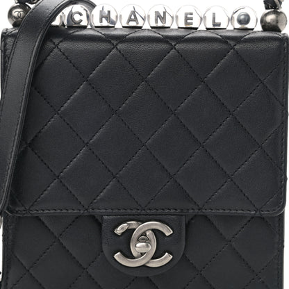 Chanel Goatskin Quilted Acrylic Beads Flap Black 8 of 13