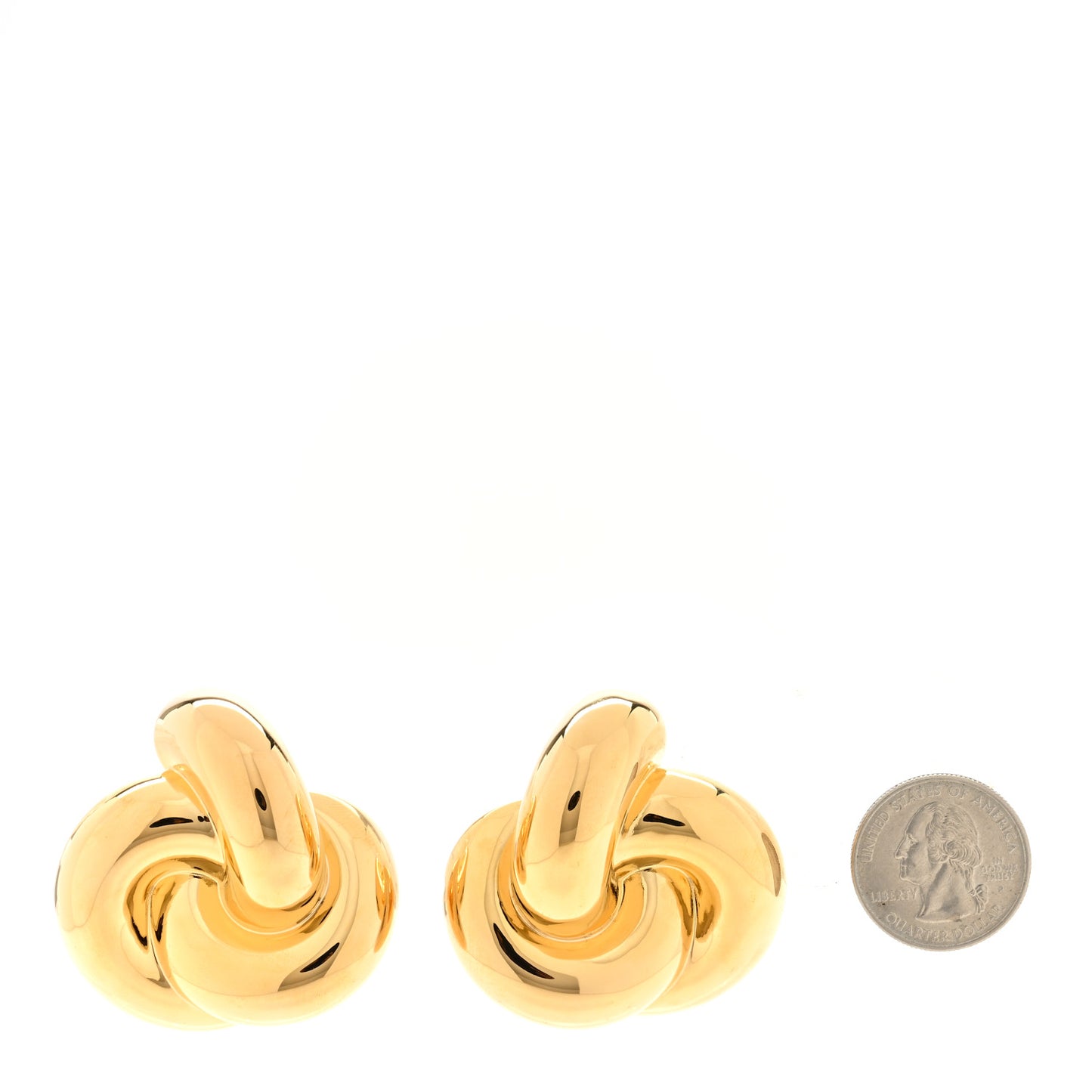 Knot Clip On Earrings Gold