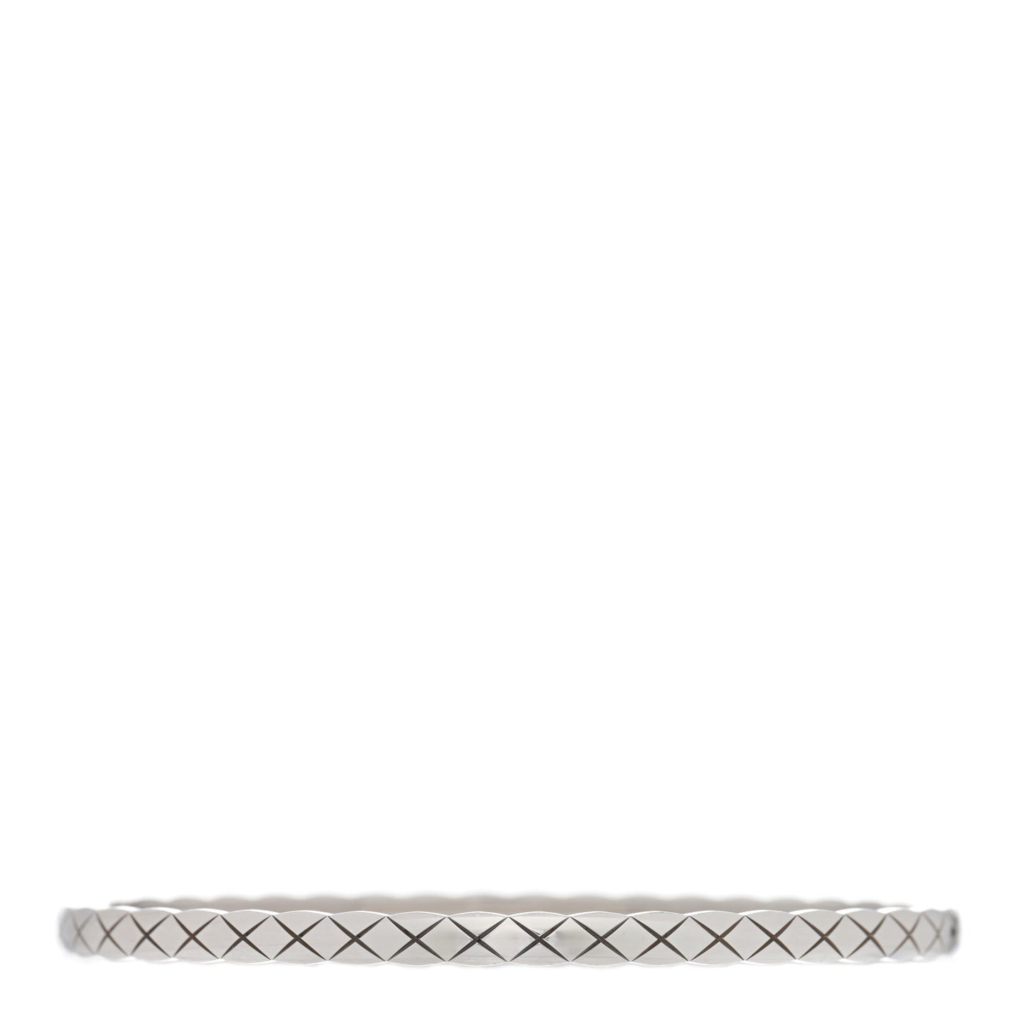 18K White Gold Mini Coco Crush Bangle Bracelet L