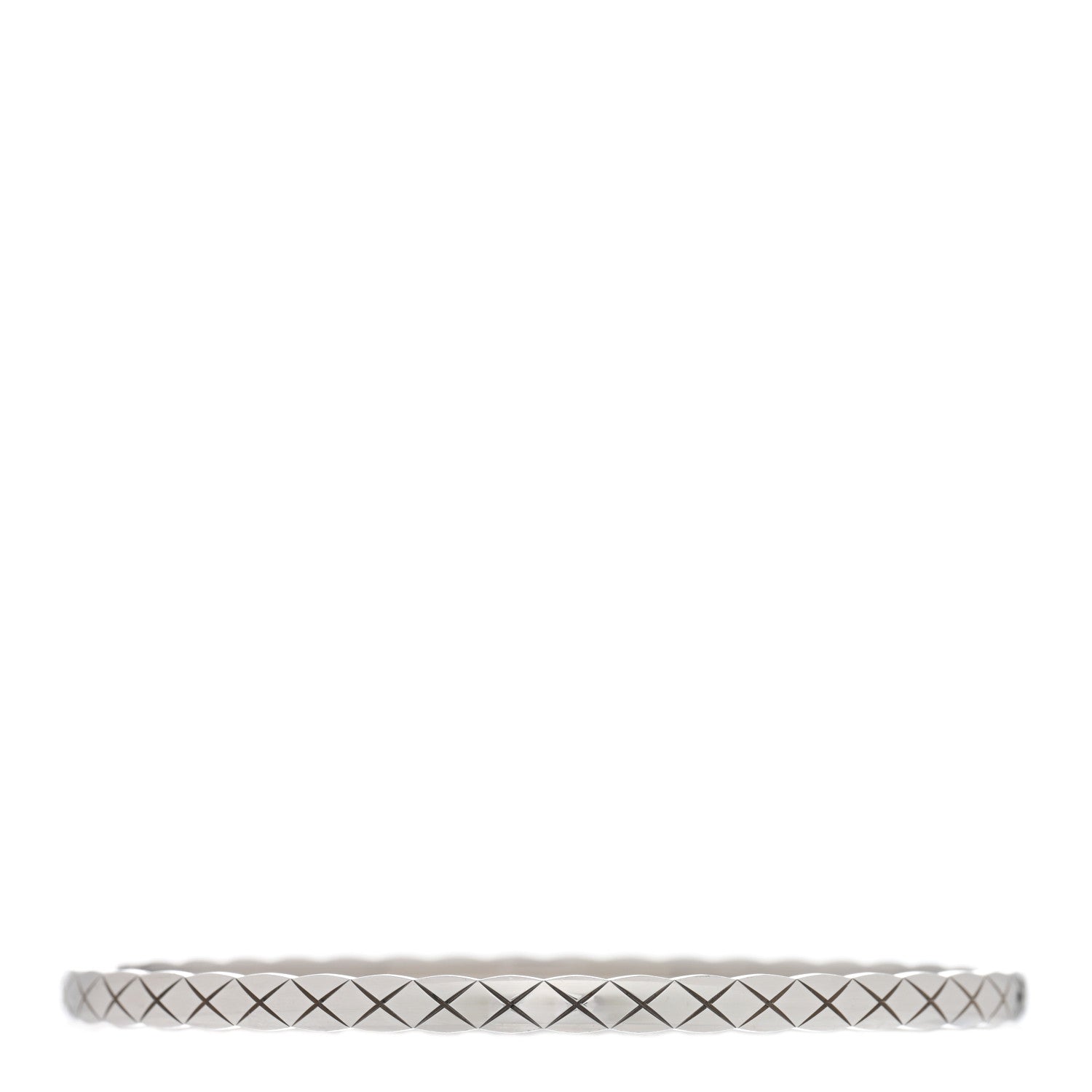 Chanel 18K White Gold Mini Coco Crush Bangle Bracelet L 1 of 3