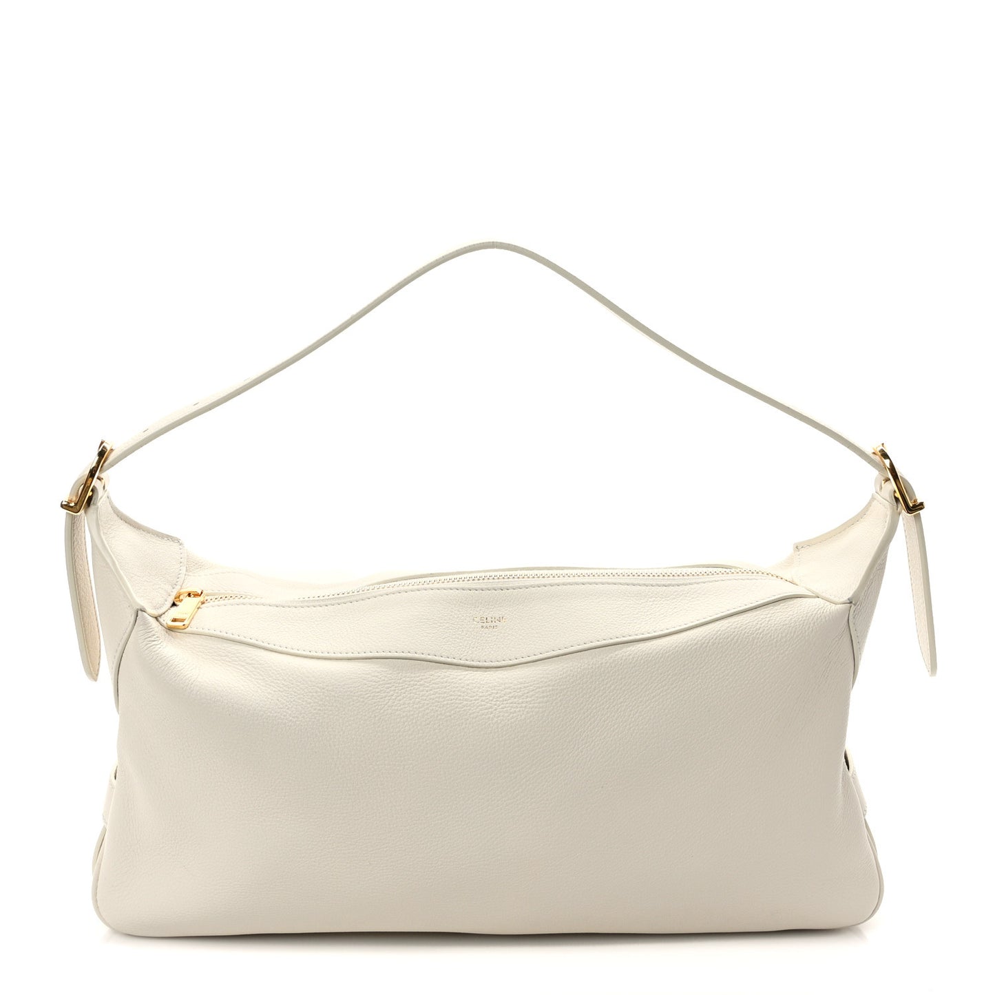 Supple Calfskin Medium Romy Shoulder Bag Rice