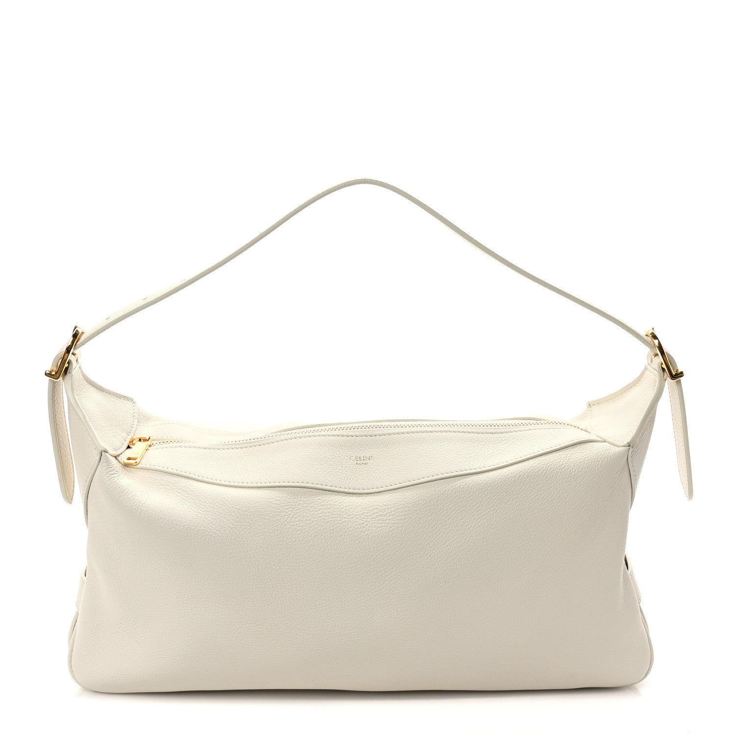 Celine Supple Calfskin Medium Romy Shoulder Bag Rice 1 of 10