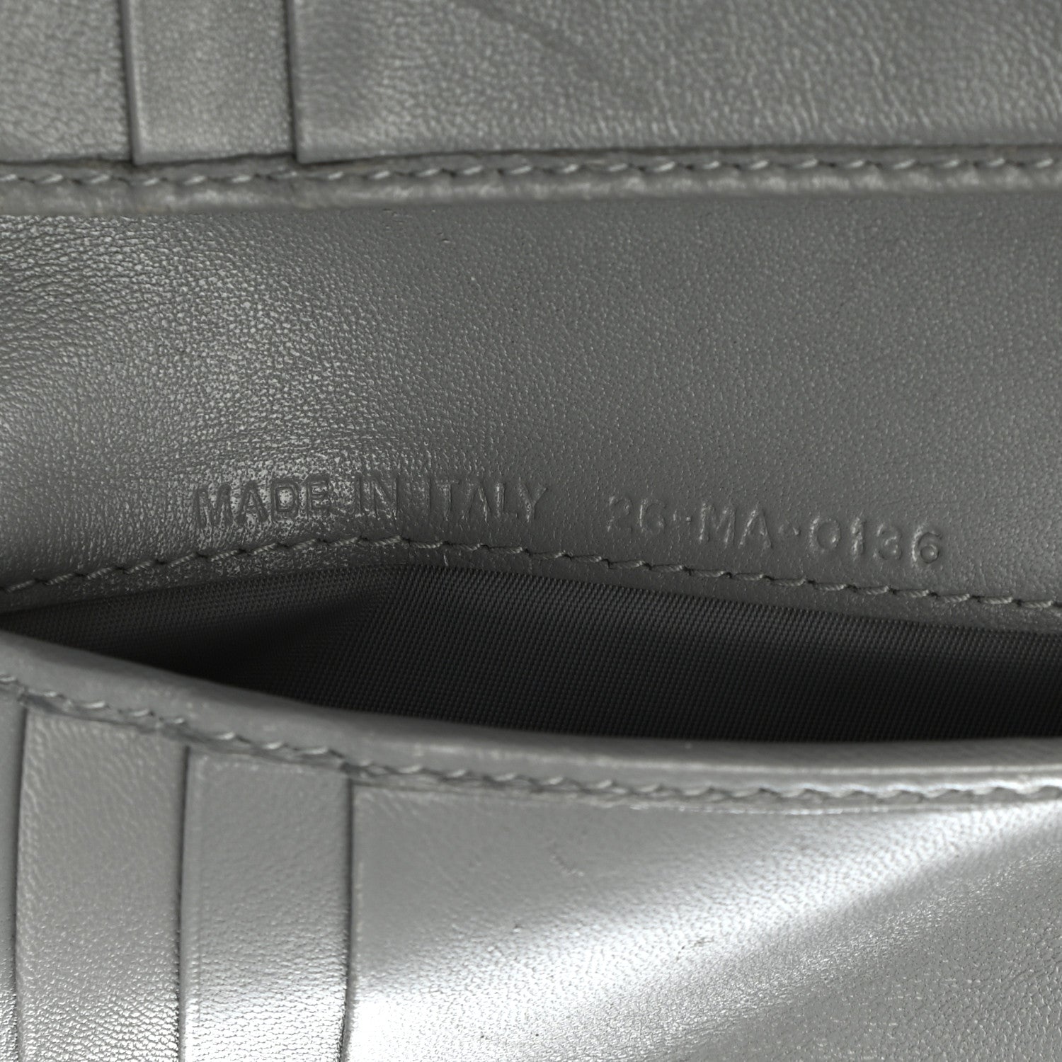 Christian Dior Grained Calfskin Cannage Diorama Elancee Wallet Grey 7 of 8