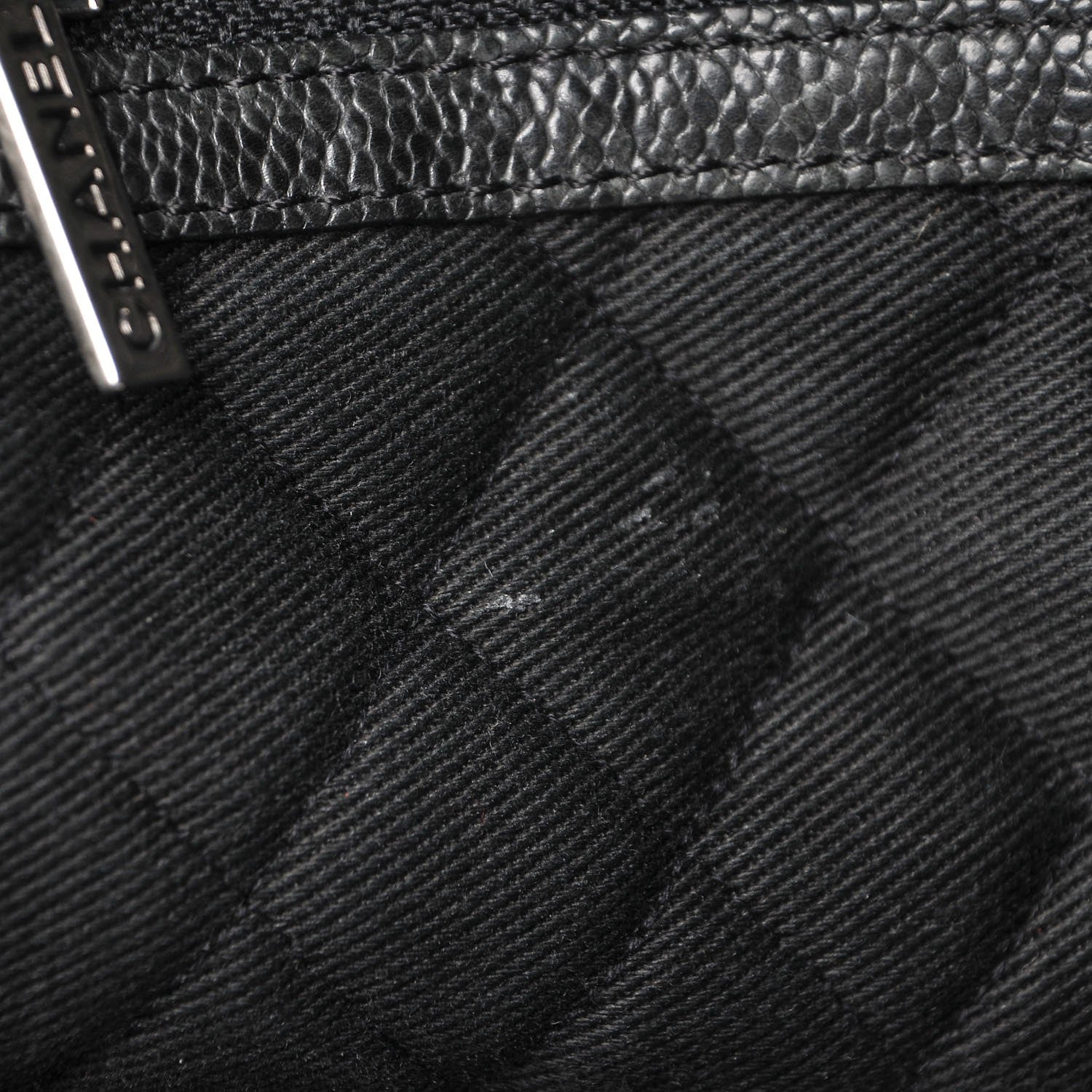 Chanel Distressed Caviar Outdoor Tote Black 8 of 16