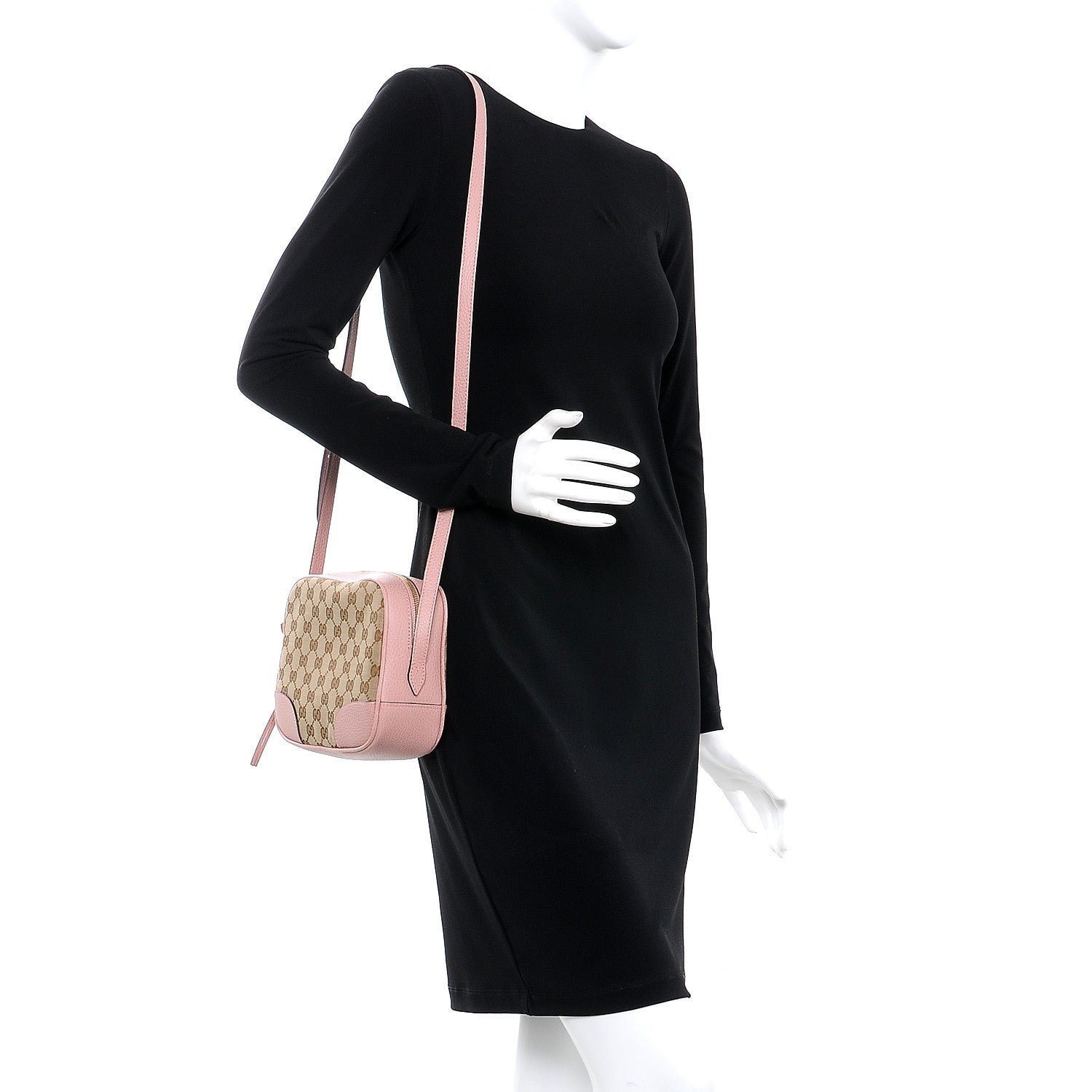 Gucci Monogram Mini Bree Messenger Bag Beige Soft Pink 2 of 7