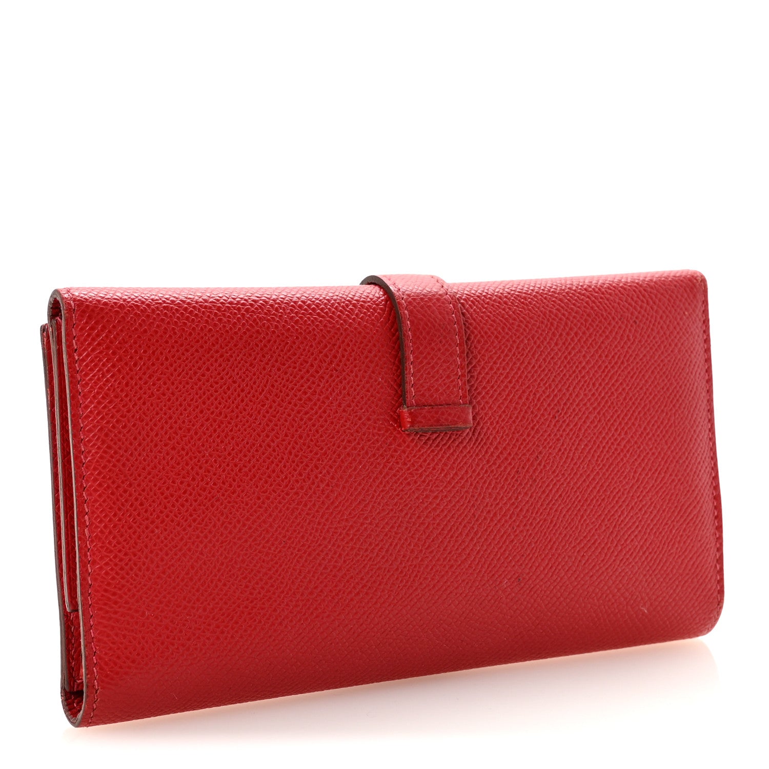 Hermes Epsom Bearn Gusset Wallet Rouge Casaque 3 of 6