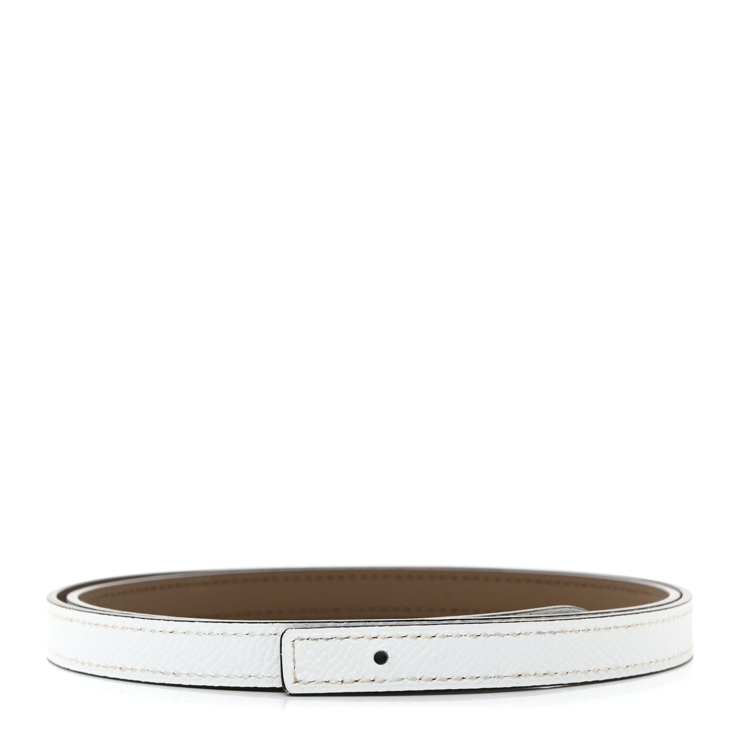 Hermes Epsom Swift 13mm Belt Strap 80 32 White Etoupe 1 of 8