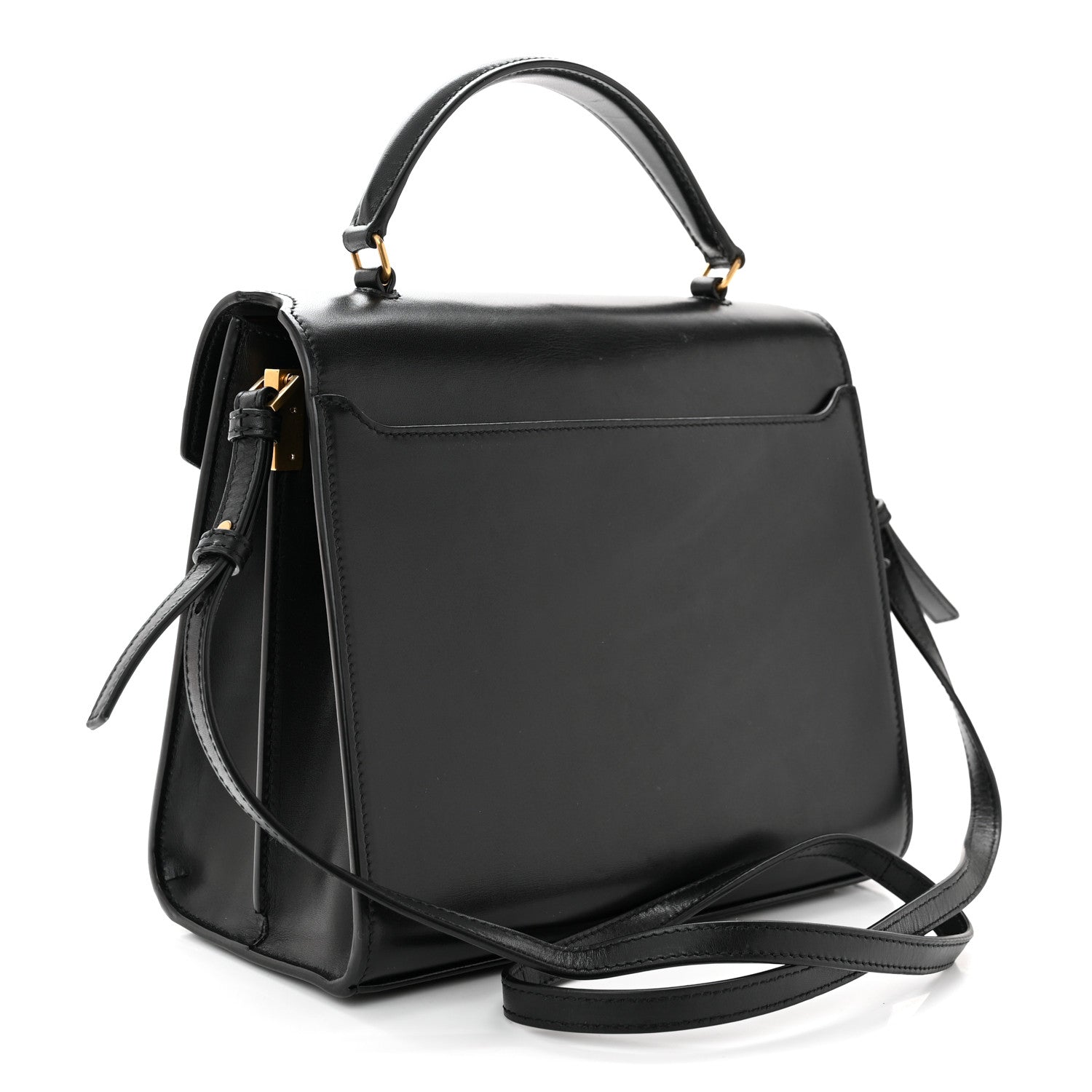 Saint Laurent SAINT LAURENT Smooth Calfskin Medium Classic Monogram Cassandra Top Handle Black Rouge Legion 2 of 9