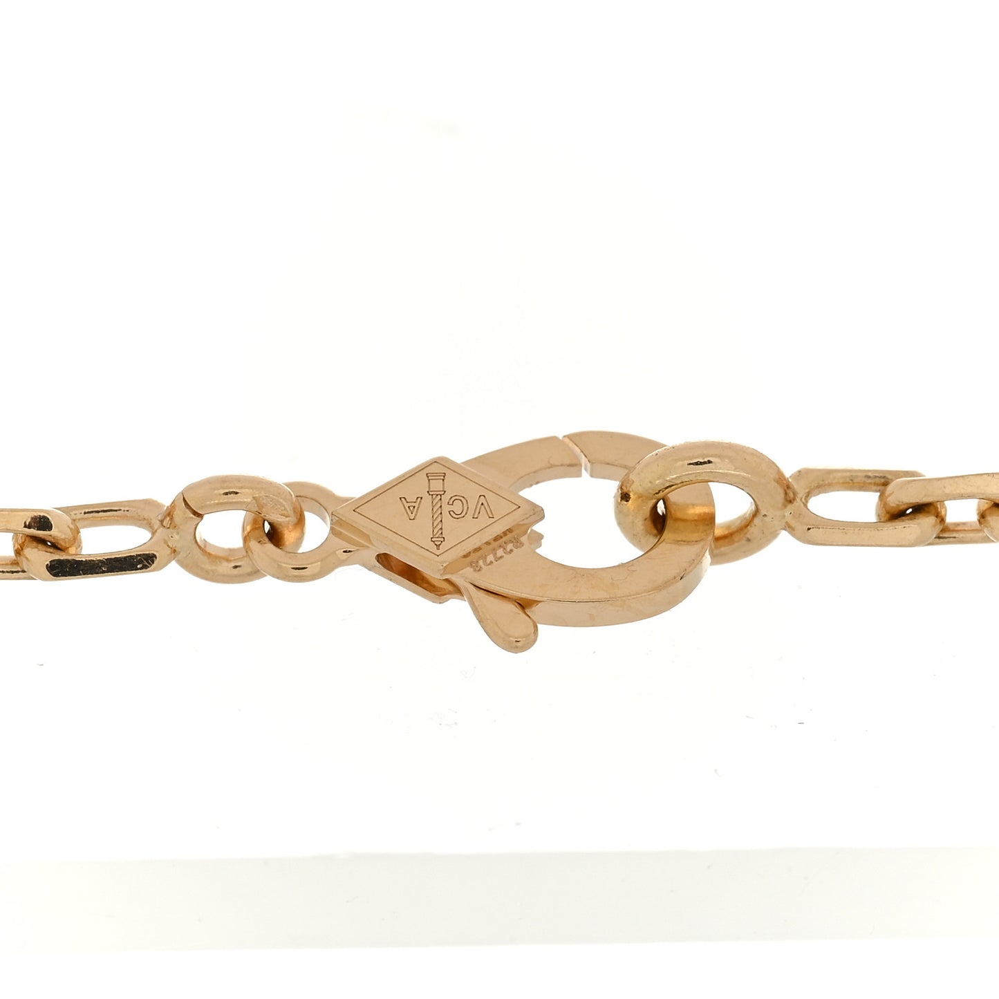 18K Yellow Gold Carnelian 5 Motifs Vintage Alhambra Bracelet