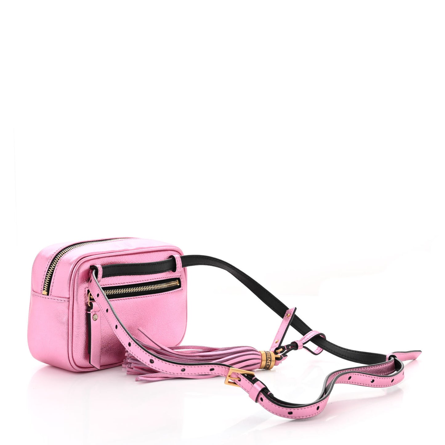 Metallic Calfskin Matelasse Monogram Lou Belt Bag Vegas Pink
