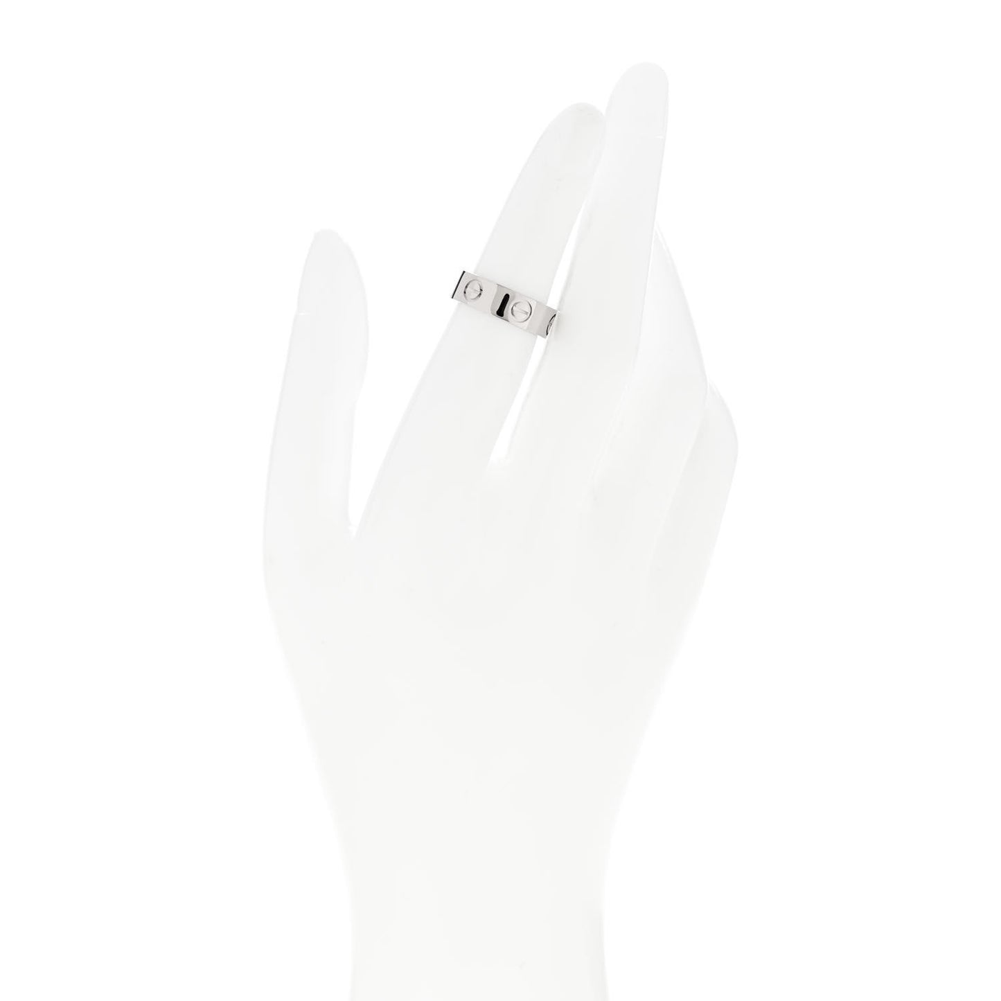 18K White Gold 5.5mm LOVE Ring 49 5