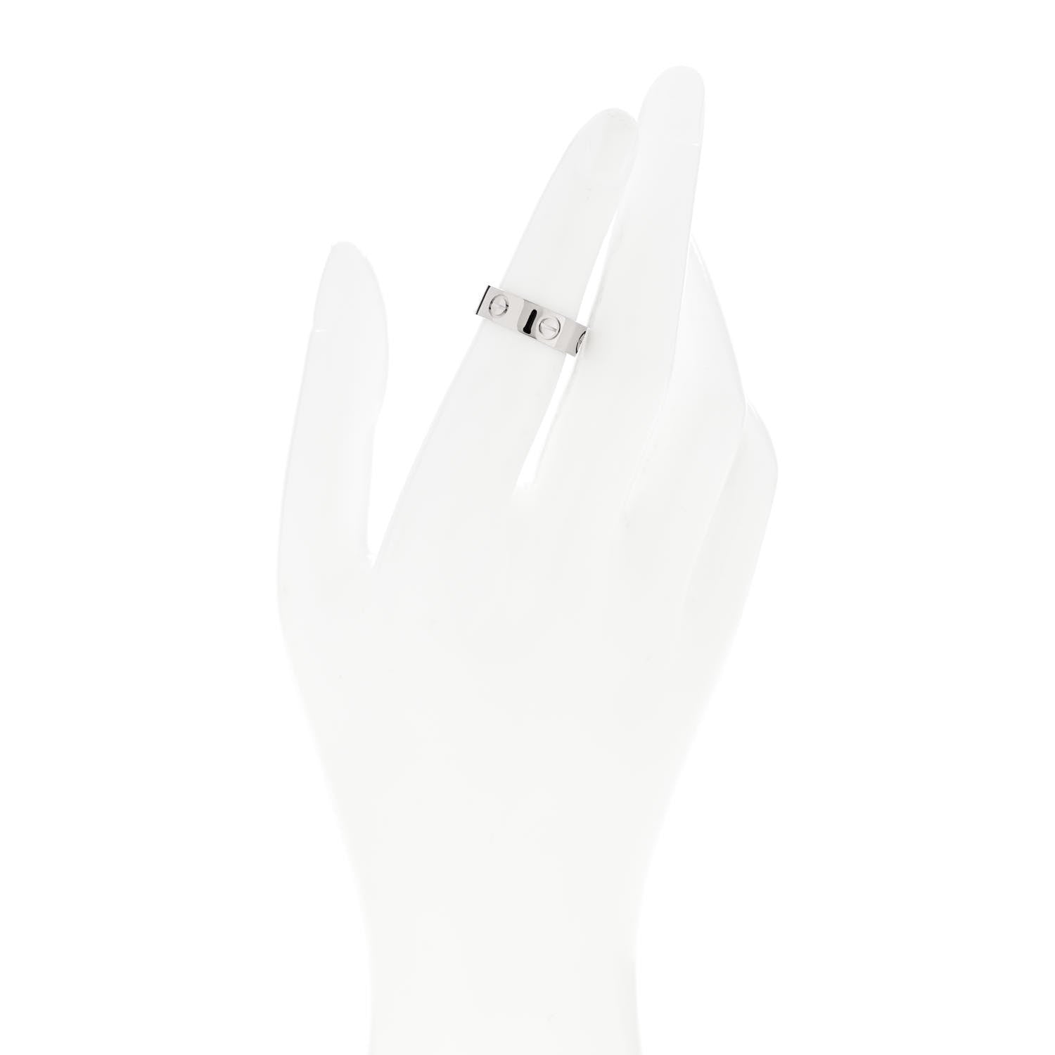 Cartier 18K White Gold 5.5mm LOVE Ring 49 5 2 of 4