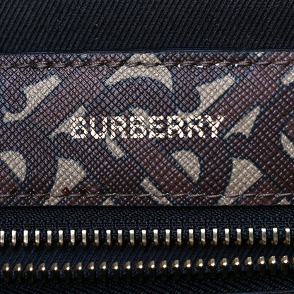 Burberry E-Canvas Monogram Stripe Book Tote Bridle Brown 6 of 12