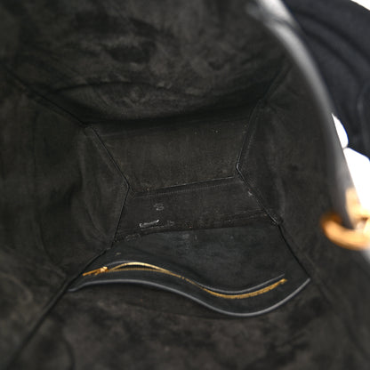 Celine Soft Grained Calfskin Sangle Bucket Bag Black 5 of 10