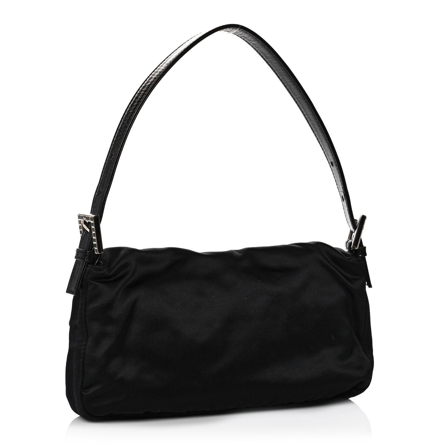Satin Crystal Baguette Black